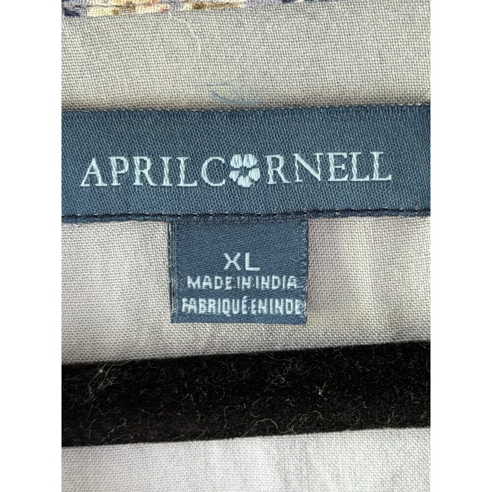 April Cornell XL Floral Blue Cottage Core Summer Sun Dress Pockets - Picture 3 of 14